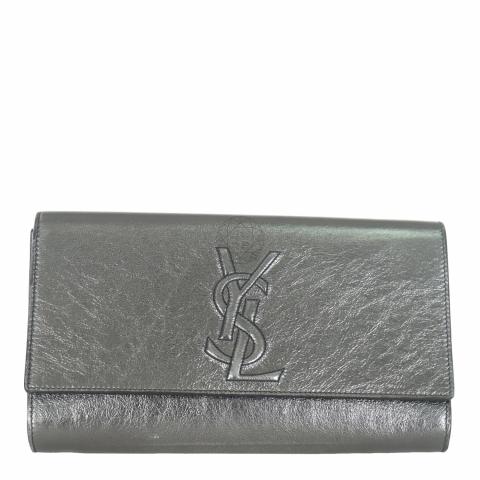 Ysl silver online clutch